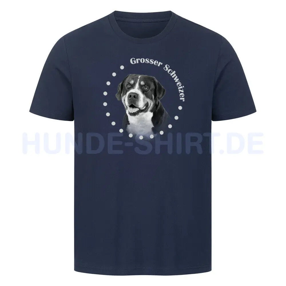 Premium T-Shirt "Großer Schweizer Sennenhund R" French Navy – hunde-shirt.de