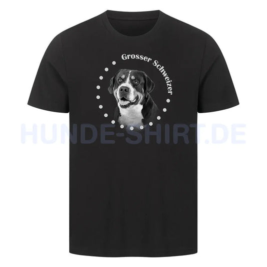 Premium T-Shirt "Großer Schweizer Sennenhund R" Schwarz – hunde-shirt.de