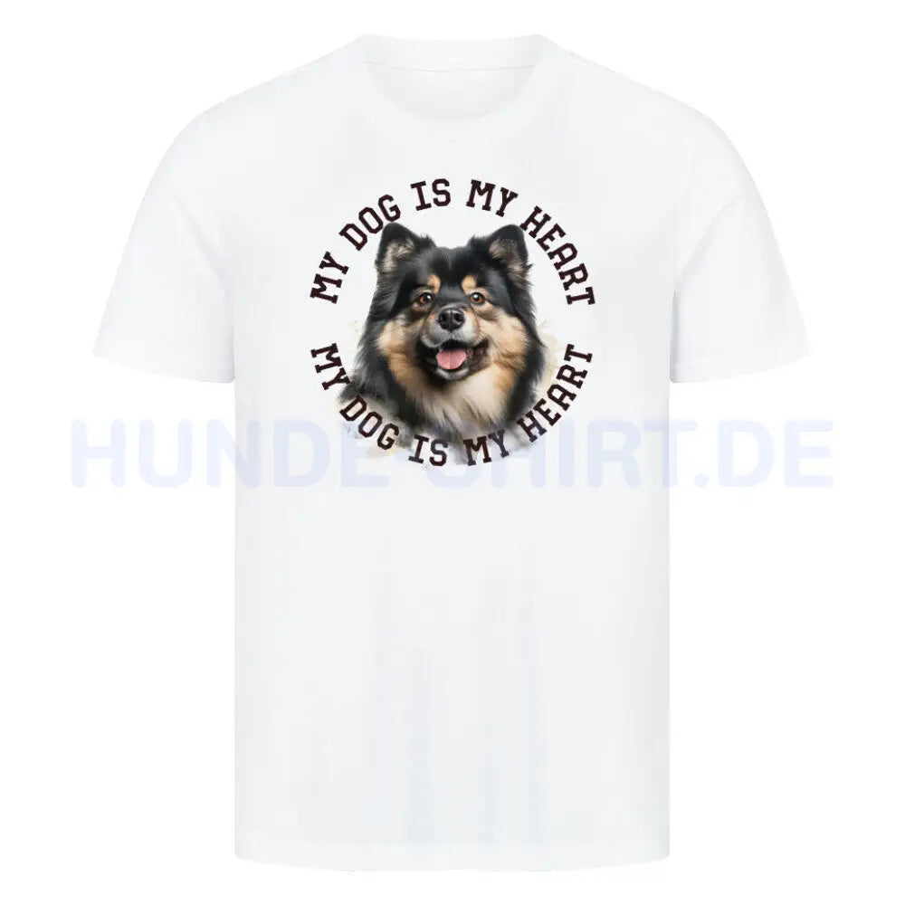 Premium T-Shirt "Großspitz HEART" Weiß – hunde-shirt.de