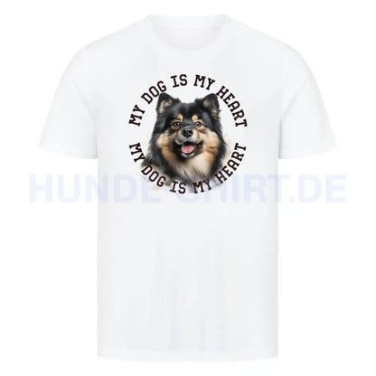 Premium T-Shirt "Großspitz HEART" Weiß – hunde-shirt.de