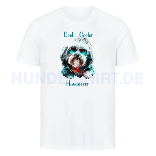 Premium T-Shirt "Havaneser COOL" Weiß – hunde-shirt.de