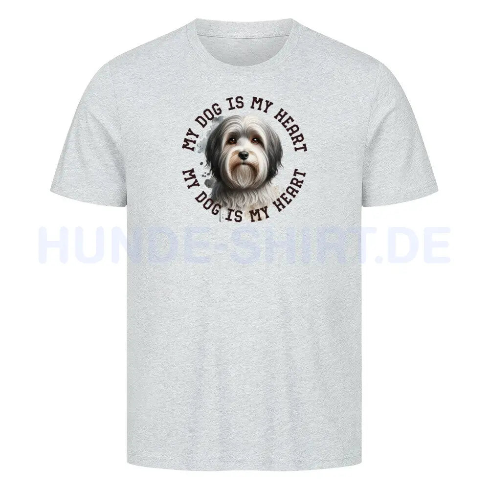 Premium T-Shirt "Havaneser HEART 2" Heather Grey – hunde-shirt.de