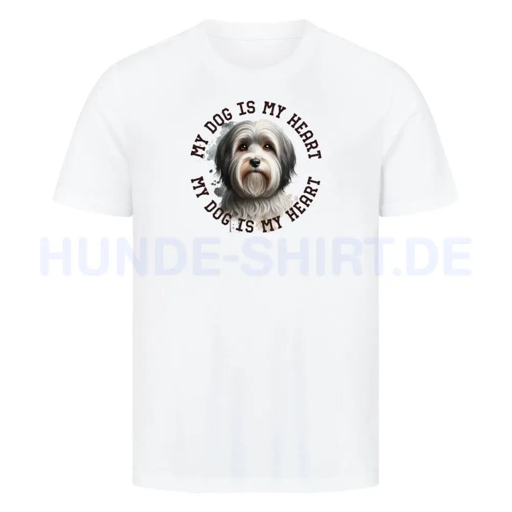 Premium T-Shirt "Havaneser HEART 2" Weiß – hunde-shirt.de