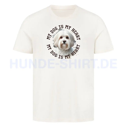 Premium T-Shirt "Havaneser HEART 3" Natural Raw – hunde-shirt.de