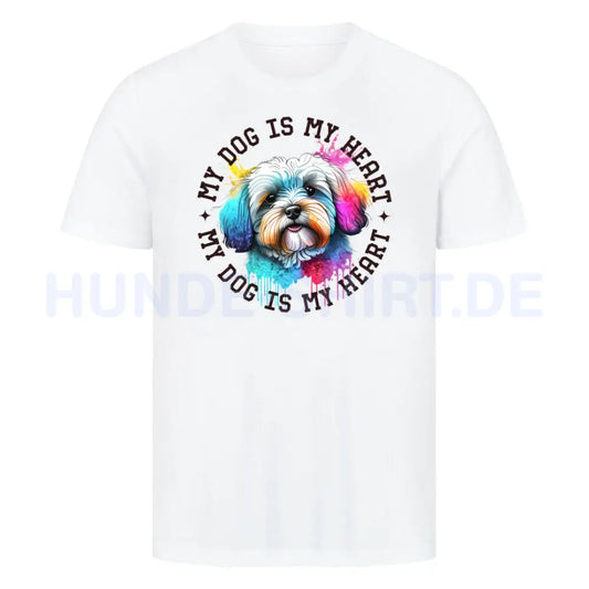 Premium T-Shirt Havaneser HEART" Weiß – hunde-shirt.de