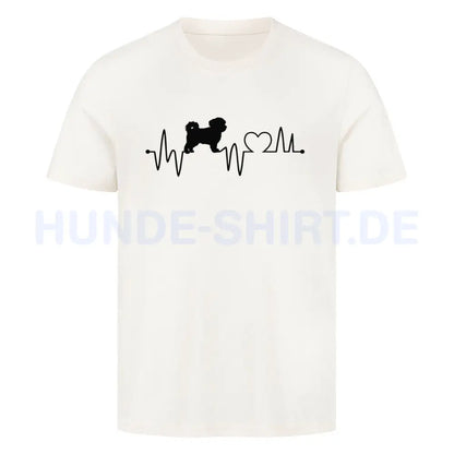 Premium T-Shirt "Havaneser - Heartbeat" Natural Raw – hunde-shirt.de