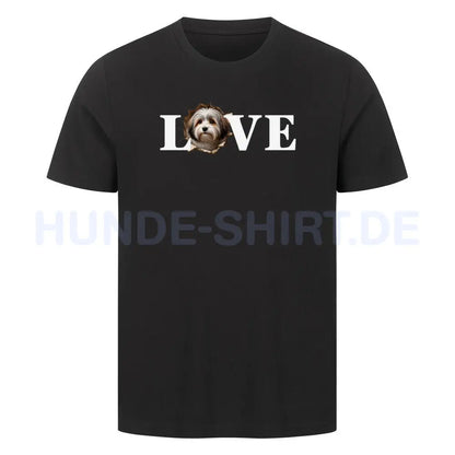 Premium T-Shirt "Havaneser - LOVE" Schwarz – hunde-shirt.de