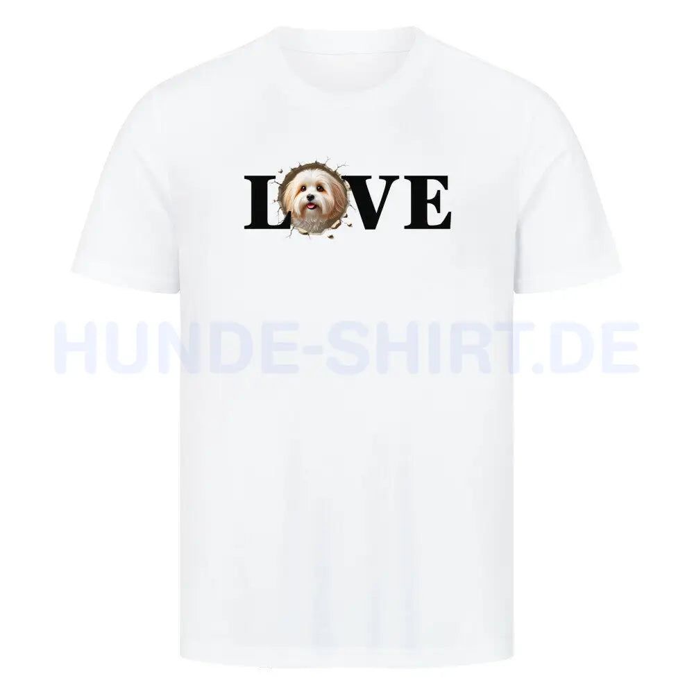 Premium T-Shirt "Havaneser - LOVE" Weiß – hunde-shirt.de