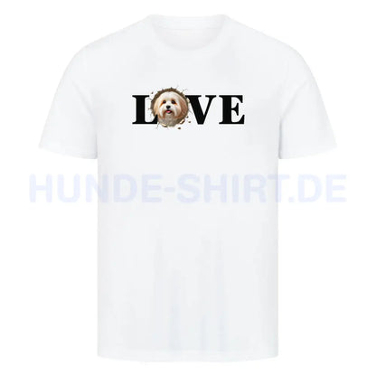 Premium T-Shirt "Havaneser - LOVE" Weiß – hunde-shirt.de