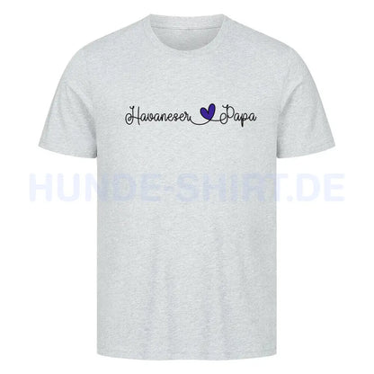 Premium T-Shirt "Havaneser - Papa" Heather Grey – hunde-shirt.de