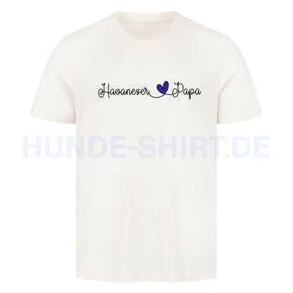 Premium T-Shirt "Havaneser - Papa" Natural Raw – hunde-shirt.de