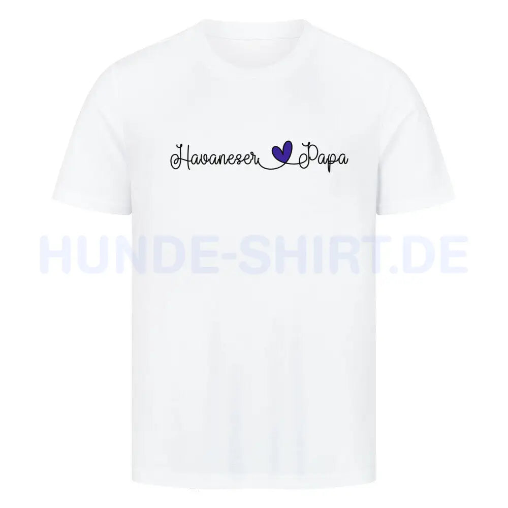 Premium T-Shirt "Havaneser - Papa" Weiß – hunde-shirt.de