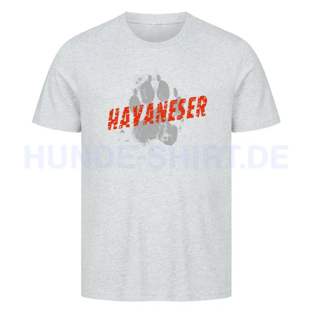 Premium T-Shirt "Havaneser - PAW" Heather Grey – hunde-shirt.de