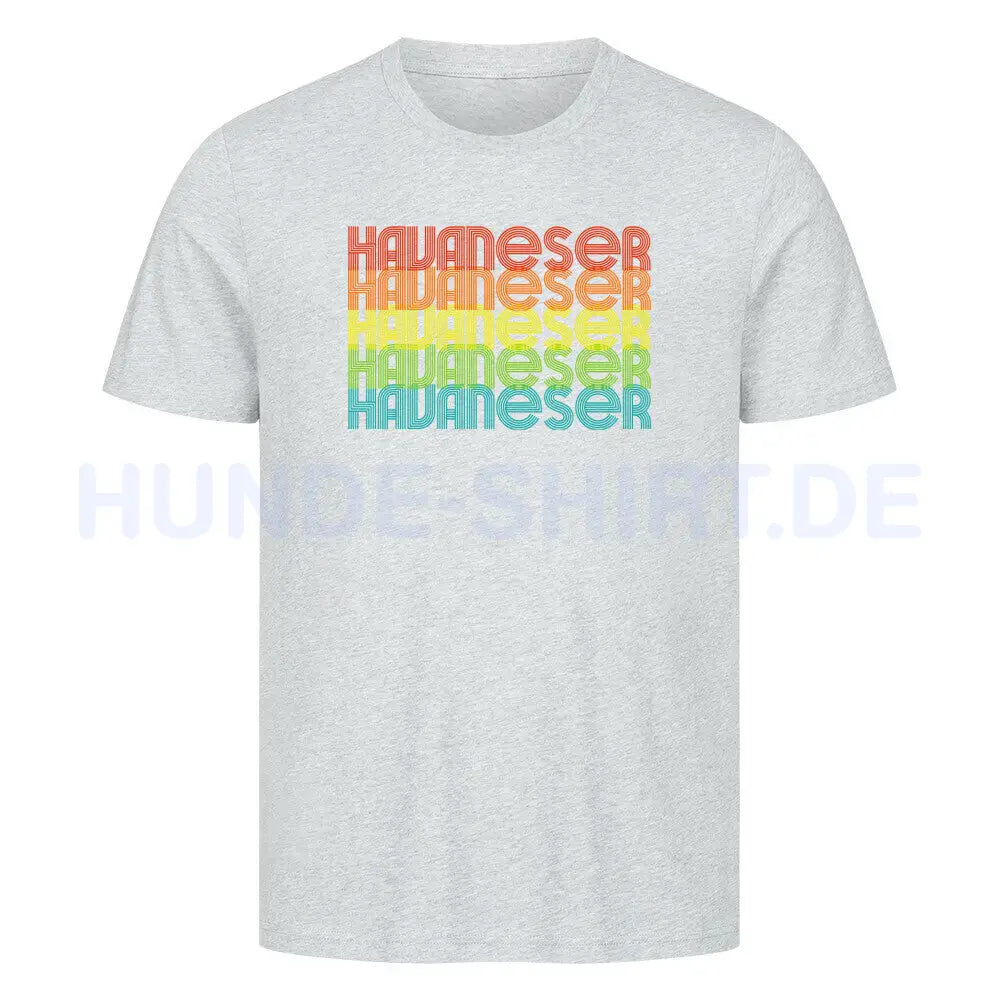 Premium T-Shirt "Havaneser - RETRO" Heather Grey – hunde-shirt.de