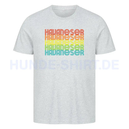 Premium T-Shirt "Havaneser - RETRO" Heather Grey – hunde-shirt.de