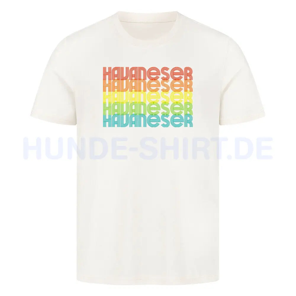 Premium T-Shirt "Havaneser - RETRO" Natural Raw – hunde-shirt.de