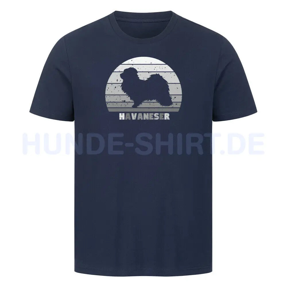 Premium T-Shirt "Havaneser S" French Navy – hunde-shirt.de