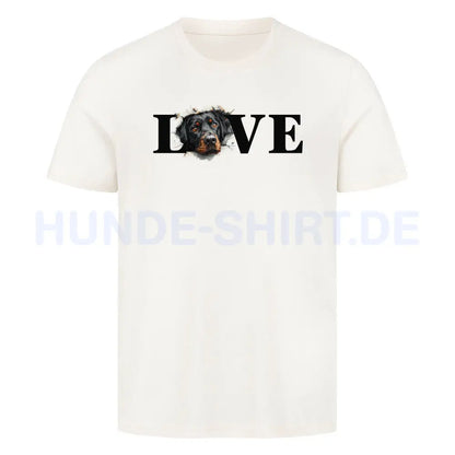 Premium T-Shirt "Hovawart dunkel - LOVE" Natural Raw – hunde-shirt.de