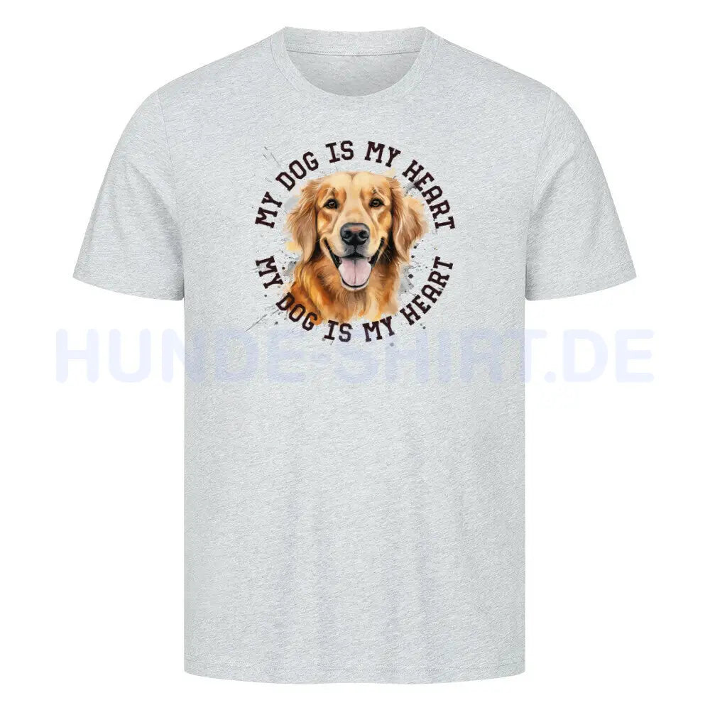 Premium T-Shirt "Hovawart HEART" Heather Grey – hunde-shirt.de