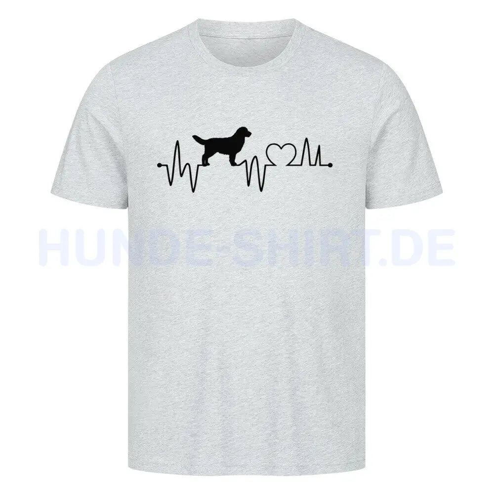 Premium T-Shirt "Hovawart - Heartbeat" Heather Grey – hunde-shirt.de