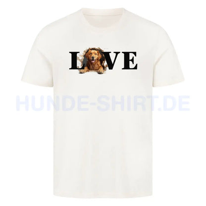 Premium T-Shirt "Hovawart hell - LOVE" Natural Raw – hunde-shirt.de