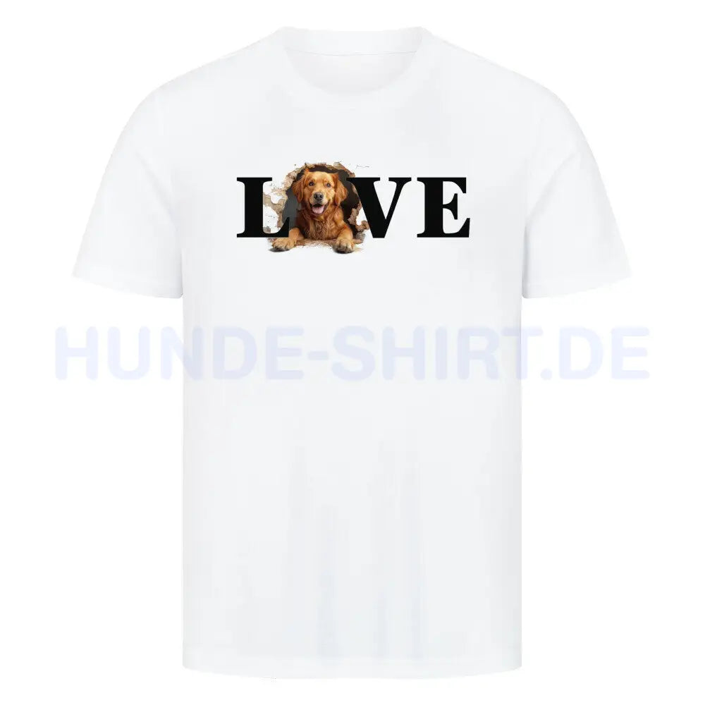 Premium T-Shirt "Hovawart hell - LOVE" Weiß – hunde-shirt.de