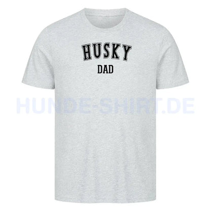 Premium T-Shirt "Husky - DAD" Heather Grey – hunde-shirt.de