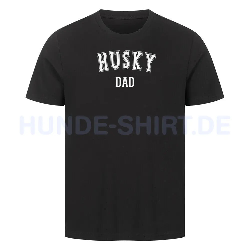 Premium T-Shirt "Husky - DAD" Schwarz – hunde-shirt.de