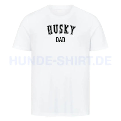 Premium T-Shirt "Husky - DAD" Weiß – hunde-shirt.de