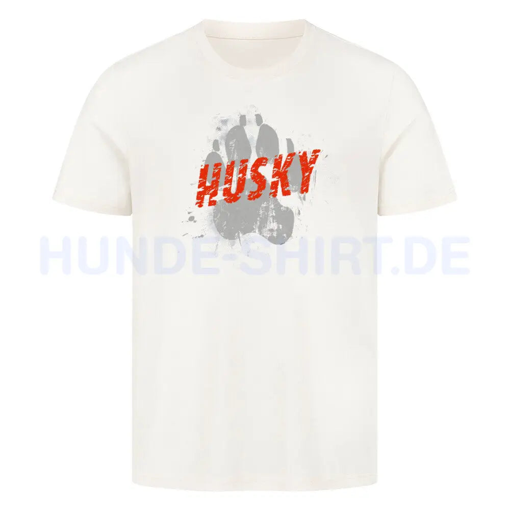 Premium T-Shirt "Husky - PAW" Natural Raw – hunde-shirt.de