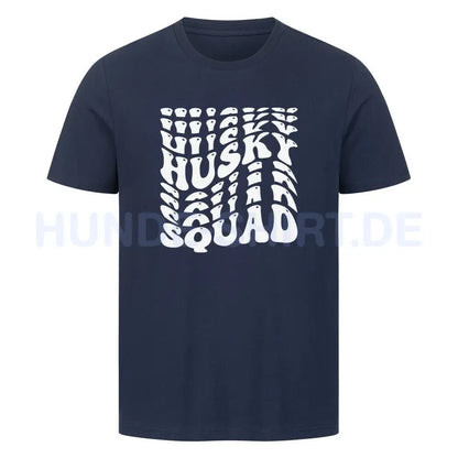 Premium T-Shirt "Husky - Squad" French Navy – hunde-shirt.de