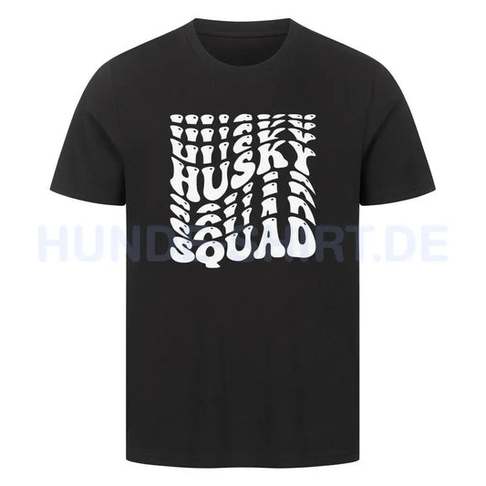 Premium T-Shirt "Husky - Squad" Schwarz – hunde-shirt.de