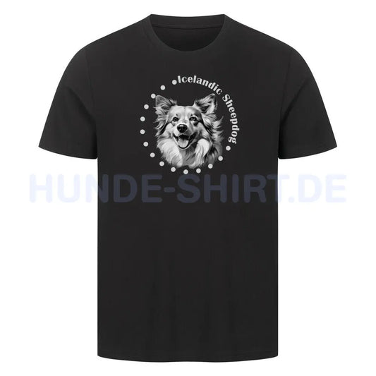 Premium T-Shirt "Icelandic Sheepdog -Breed" Schwarz – hunde-shirt.de