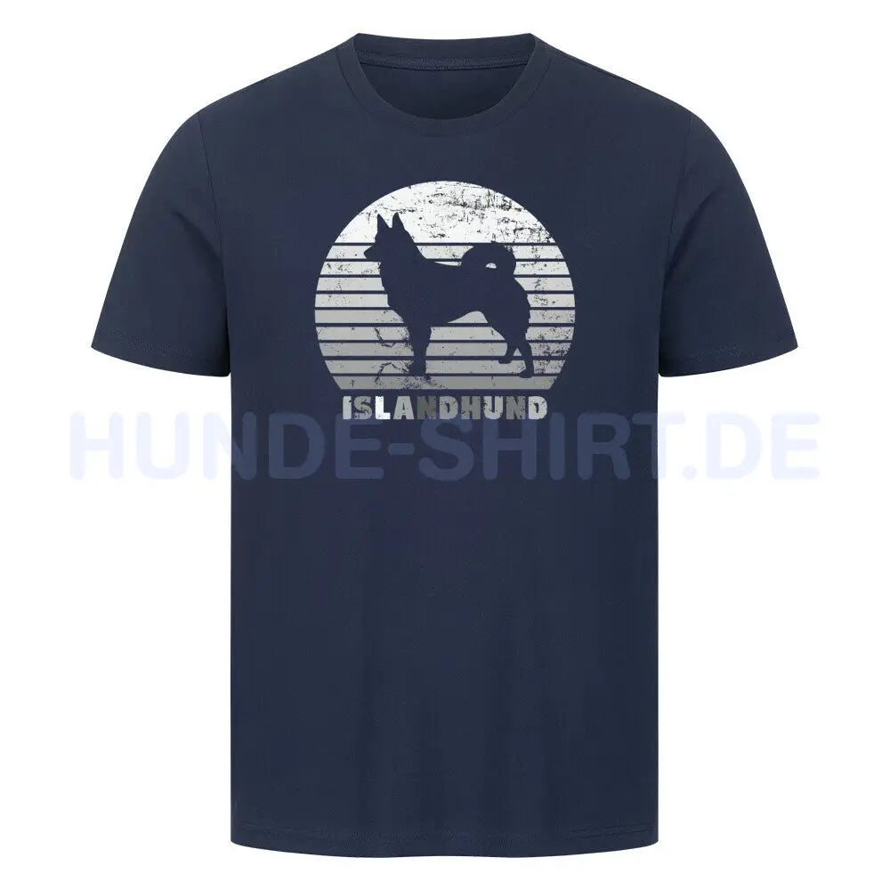 Premium T-Shirt "Icelandic Sheepdog - Islandhund" French Navy – hunde-shirt.de