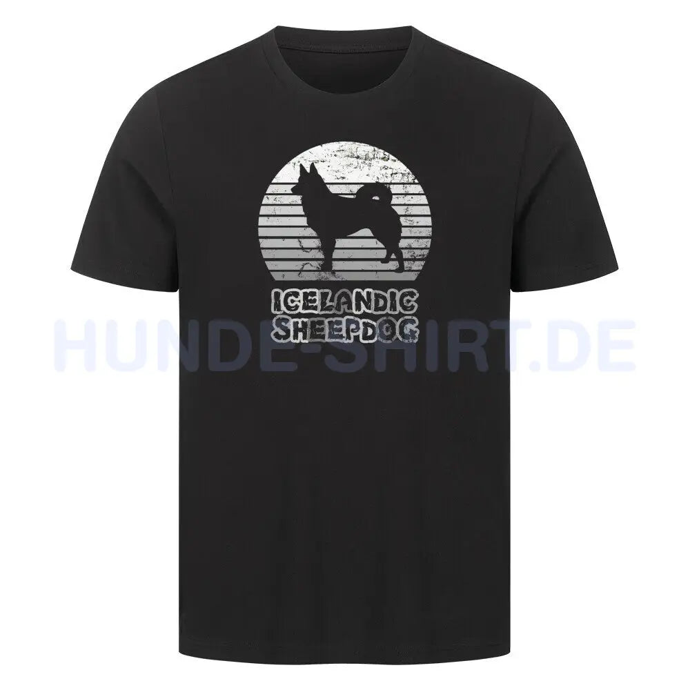 Premium T-Shirt "Icelandic Sheepdog - Silhouette" Schwarz – hunde-shirt.de