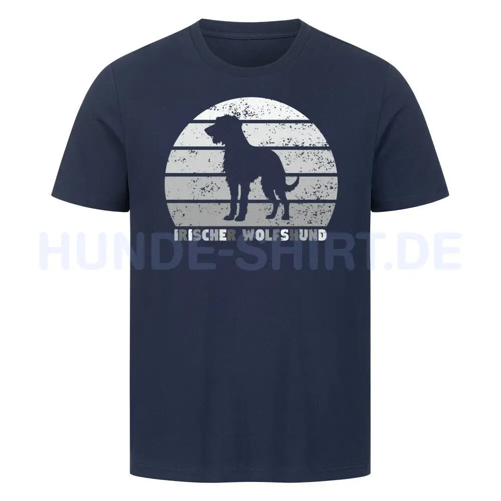 Premium T-Shirt "Irischer Wolfshund 2" French Navy – hunde-shirt.de