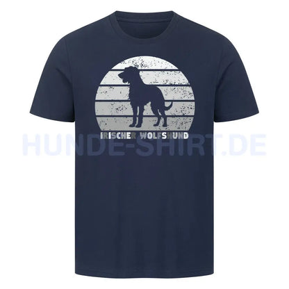 Premium T-Shirt "Irischer Wolfshund 2" French Navy – hunde-shirt.de