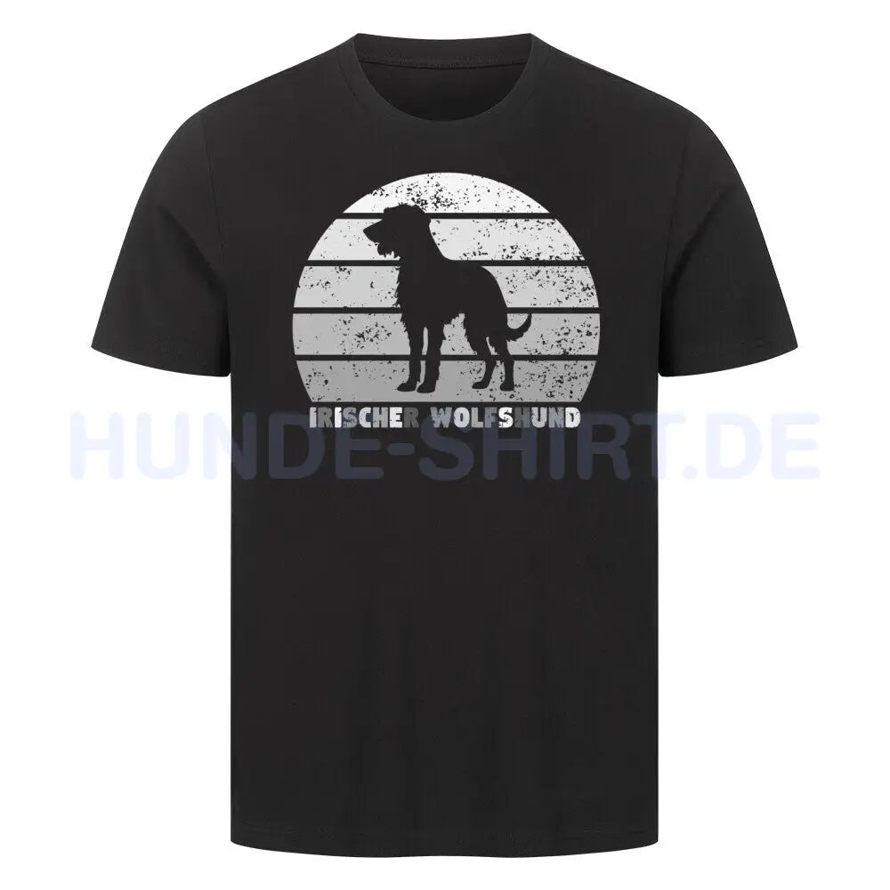 Premium T-Shirt "Irischer Wolfshund 2" Schwarz – hunde-shirt.de