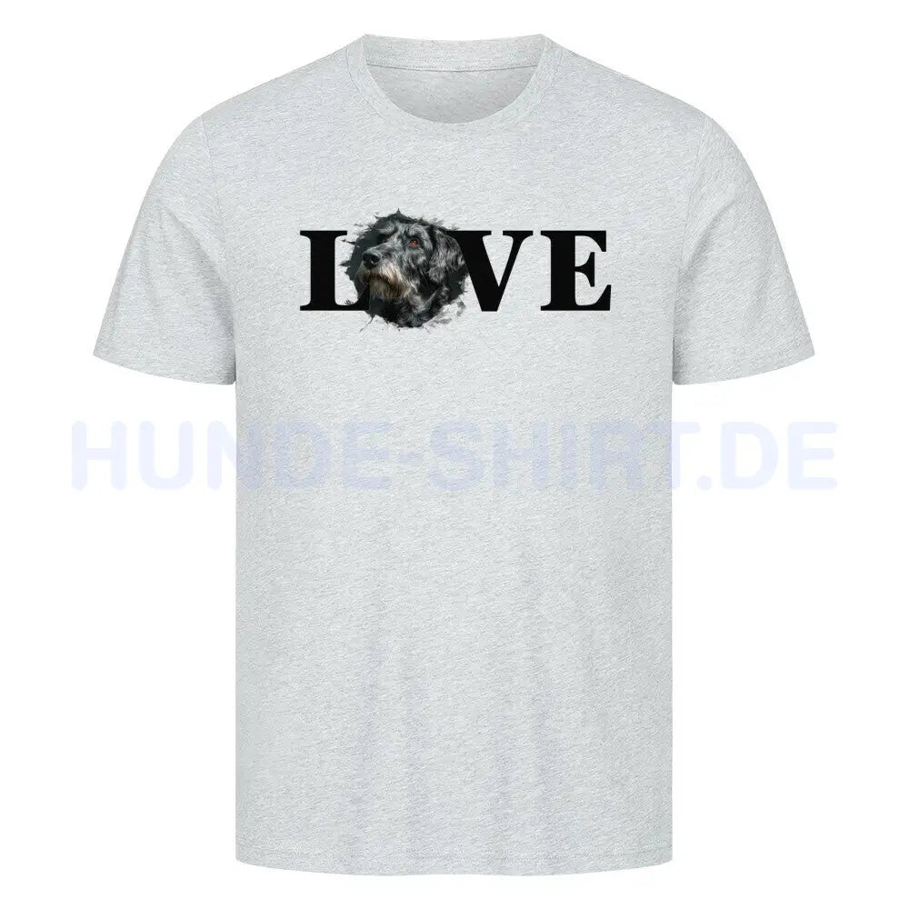 Premium T-Shirt "Irischer Wolfshund LOVE" Heather Grey – hunde-shirt.de