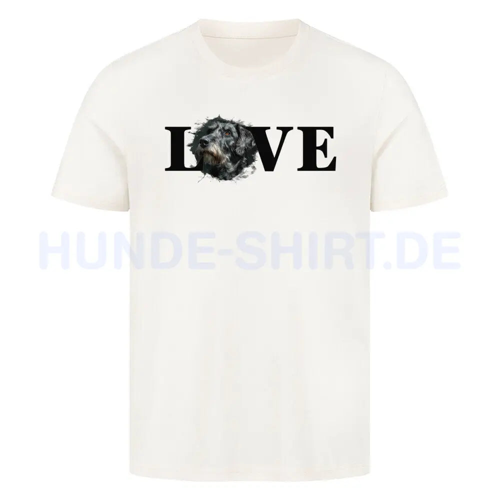 Premium T-Shirt "Irischer Wolfshund LOVE" Natural Raw – hunde-shirt.de