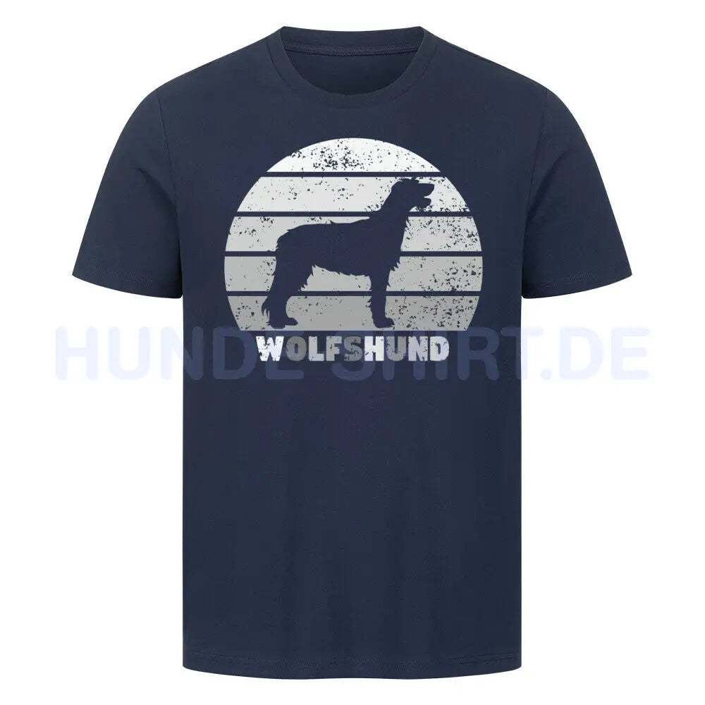 Premium T-Shirt "Irischer Wolfshund" French Navy – hunde-shirt.de