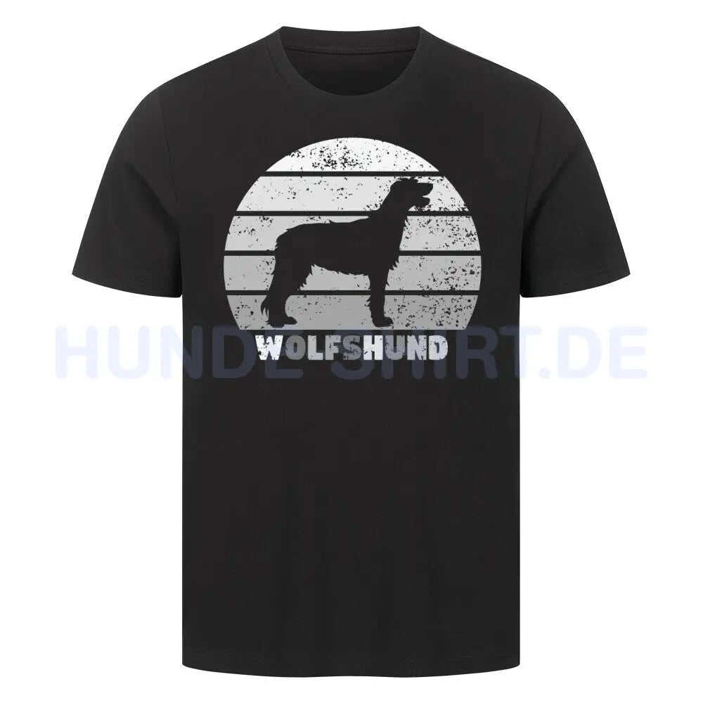 Premium T-Shirt "Irischer Wolfshund" Schwarz – hunde-shirt.de