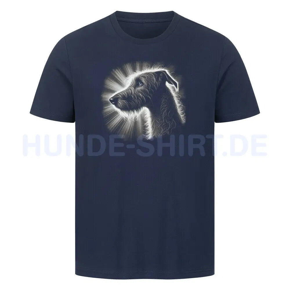 Premium T-Shirt "Irischer Wolfshund - Shine" French Navy – hunde-shirt.de