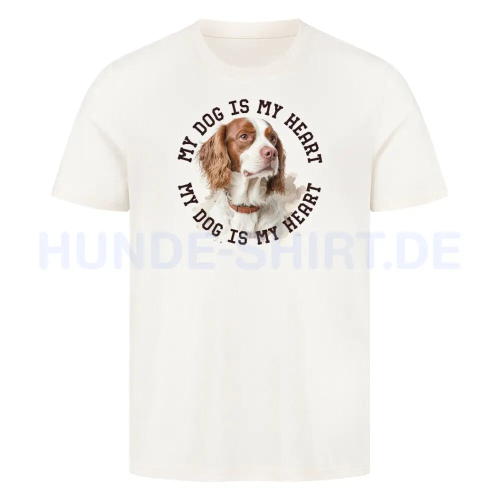 Premium T-Shirt "Irish red and white Setter" Natural Raw – hunde-shirt.de