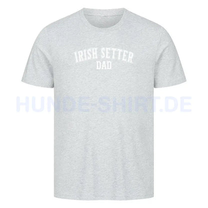 Premium T-Shirt "Irish Setter - DAD" Heather Grey – hunde-shirt.de