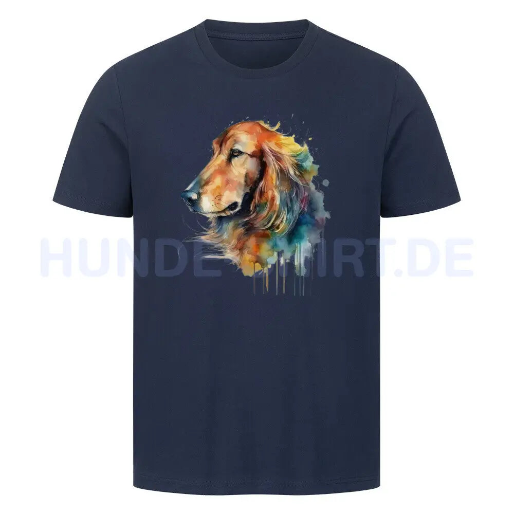 Premium T-Shirt "Irish Setter Paint" French Navy – hunde-shirt.de