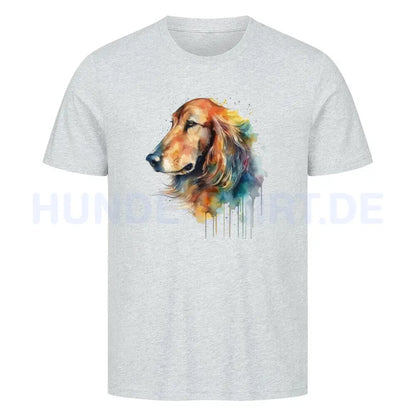 Premium T-Shirt "Irish Setter Paint" Heather Grey – hunde-shirt.de