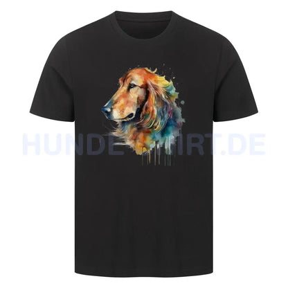 Premium T-Shirt "Irish Setter Paint" Schwarz – hunde-shirt.de