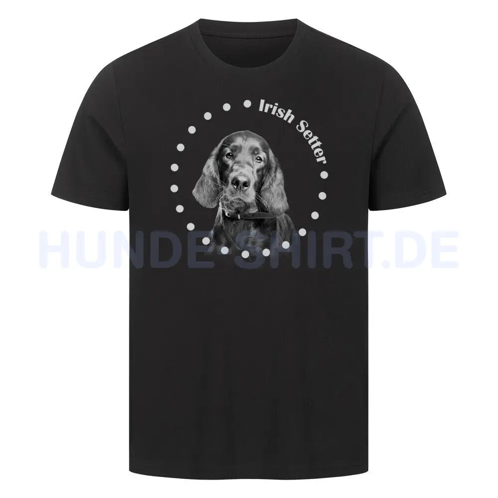 Premium T-Shirt "Irish Setter R" Schwarz – hunde-shirt.de