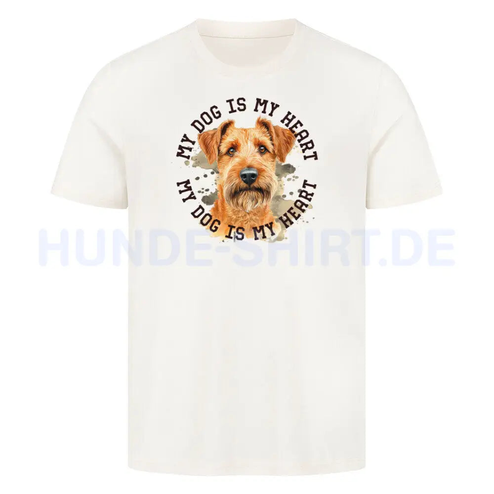 Premium T-Shirt "Irish Terrier HEART" Natural Raw – hunde-shirt.de